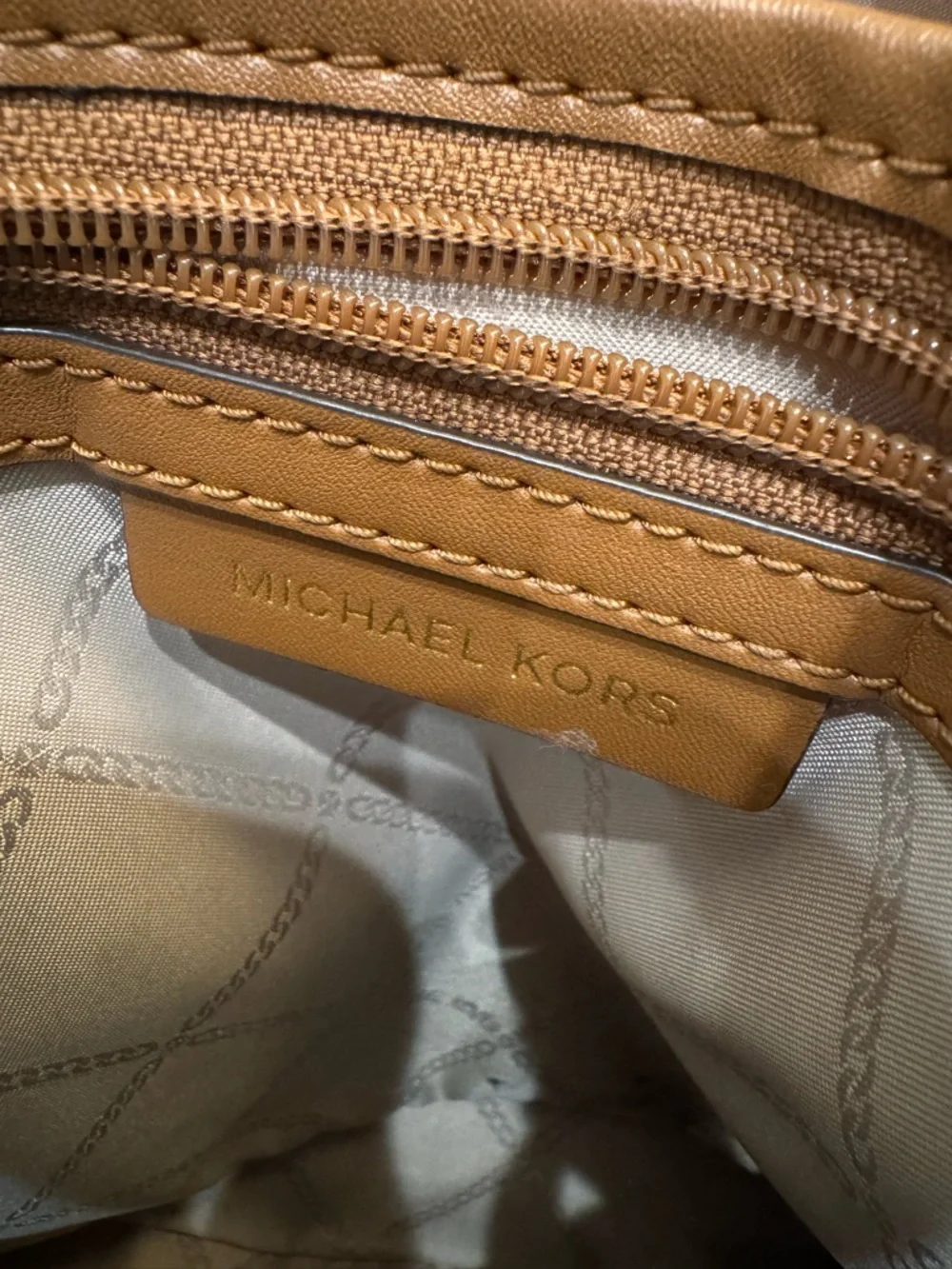 Michael Kors Brown MK Logo Backpack